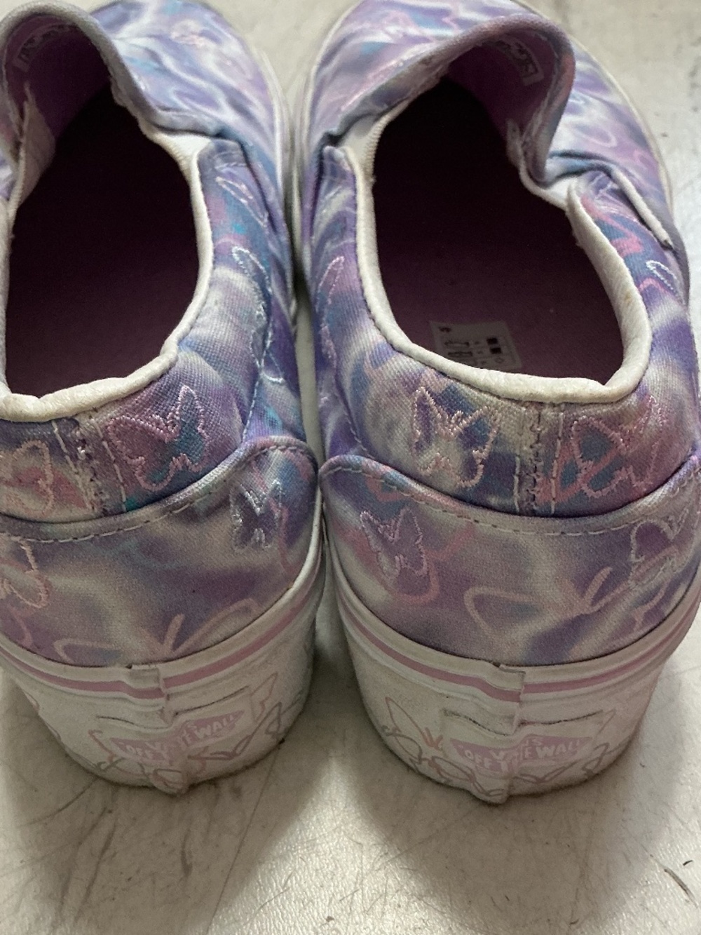 Vans Purple Swirl/Galaxy Butterflies Platform